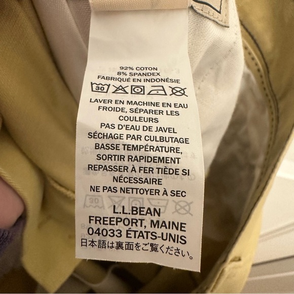 LL Bean Men’s Easy Care Classic Fit Stretch Katahdin Khaki Chino Pants 38Wx 29 - Picture 5 of 5